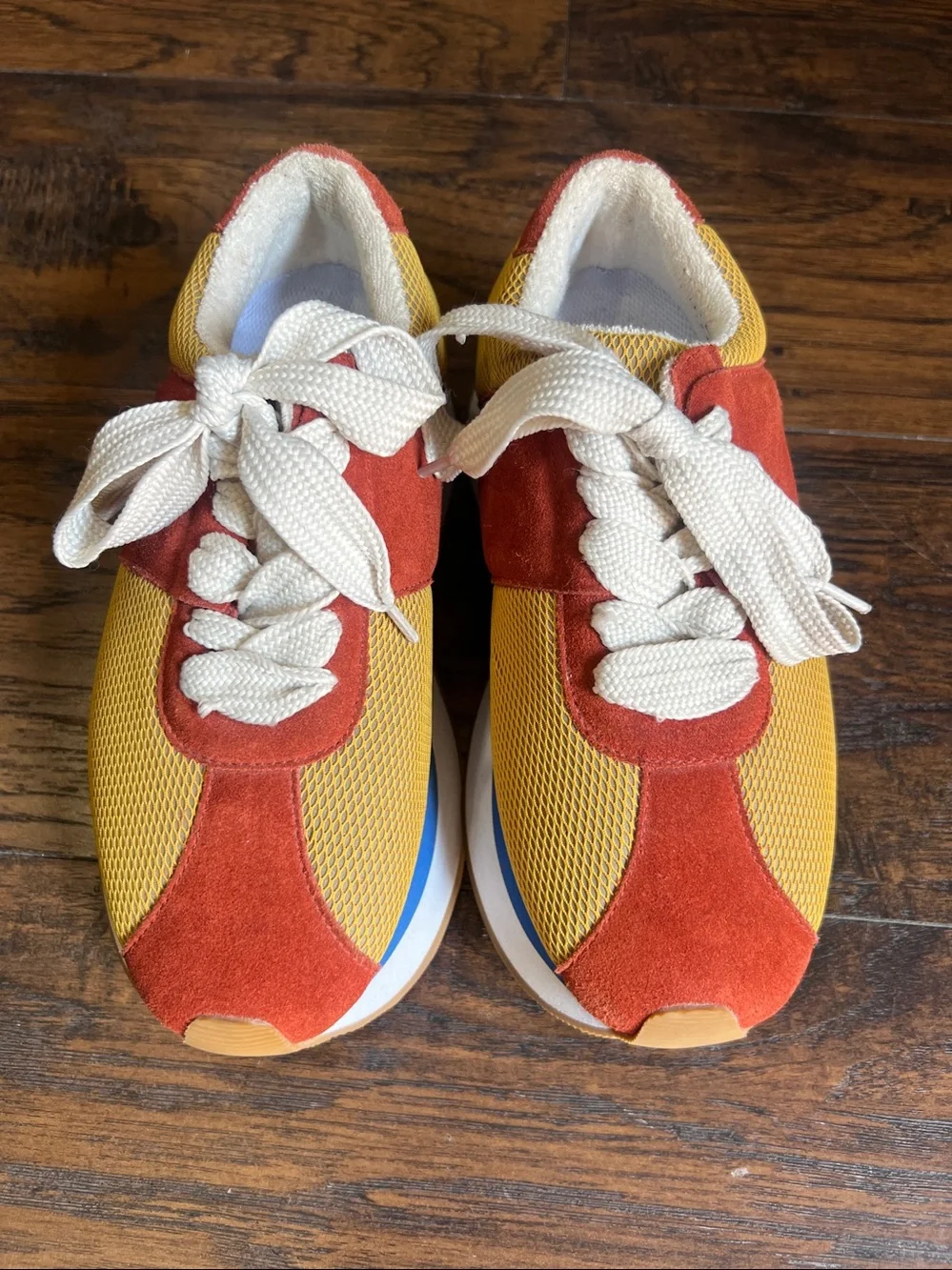 Jeffrey Campbell Retro platform sneakers orange/yellow/blue size 8